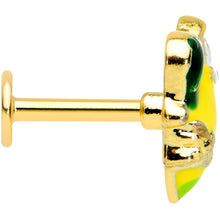 Load image into Gallery viewer, 16G 1/4 Gold Tone Bee Flower Lemon Labret Monroe Tragus
