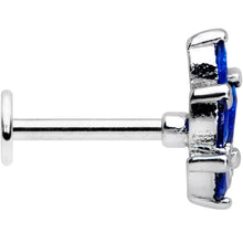 Load image into Gallery viewer, 16G 5/16 Blue Gem Raindrop Cluster Labret Monroe Tragus
