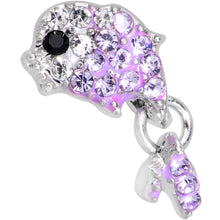 Load image into Gallery viewer, 16G 1/4 Purple Gem Sweet Fish Dangle Cartilage Tragus

