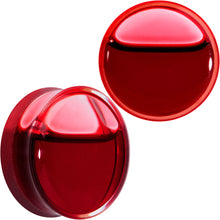 Load image into Gallery viewer, Acrylic Fake Blood Filled Halloween Saddle Plug Set 0G to 1 Inch
