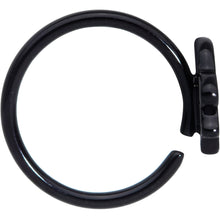 Load image into Gallery viewer, 18G 3/8 Black Swimming Sloth Nose Hoop
