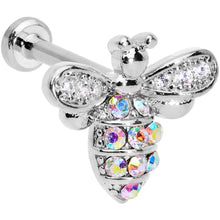 Load image into Gallery viewer, 16G 5/16 Aurora CZ Gem Beauty Bee Internally Threaded Labret
