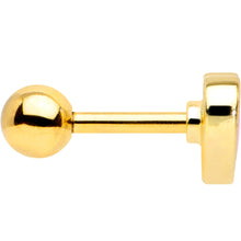 Load image into Gallery viewer, 16G 1/4 Gold Tone Pink Heart Cartilage Tragus Earring
