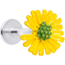 Load image into Gallery viewer, 16G 5/16 Yellow Daisy Flower Labret Monroe Tragus
