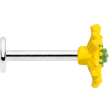 Load image into Gallery viewer, 16G 5/16 Yellow Daisy Flower Labret Monroe Tragus
