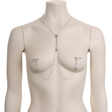 Load image into Gallery viewer, 14G 9/16 Creepy Crawly Spider Web Halloween Nipple Chain Necklace
