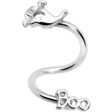 Load image into Gallery viewer, Wailing Ghost Boo Halloween Spiral Twister Belly Ring
