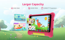 Load image into Gallery viewer, 7Inch Kid Tablet Android13, 5GB RAM 32GB ROM,128GB Expand,WiFi,2500mAh Battery,Dual Camera, Children's Gift Kids Software,PK BDF
