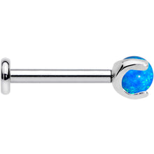 Load image into Gallery viewer, 16G 5/16 Blue Synth Opal ASTM F-136 Implant Grade Titanium Internal Thread Labret
