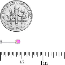 Load image into Gallery viewer, 16G 5/16 Pink Synth Opal ASTM F-136 Implant Grade Titanium Internal Thread Labret
