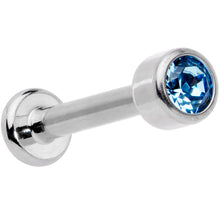 Load image into Gallery viewer, 16G 5/16 Aqua Gem Grade 23 Titanium Internally Threaded Labret
