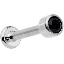 Load image into Gallery viewer, 16G 5/16 Black Gem Grade 23 Titanium Internally Threaded Labret

