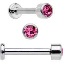 Load image into Gallery viewer, 16G 5/16 Pink Gem Grade 23 Titanium Internally Threaded Labret
