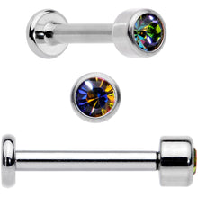 Load image into Gallery viewer, 16G 5/16 Vitrail Gem Grade 23 Titanium Internally Threaded Labret
