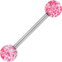 Load image into Gallery viewer, Grade 23 Titanium Red Glitter Ball Barbell Tongue Ring
