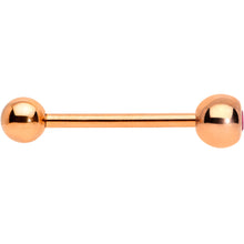 Load image into Gallery viewer, Pink Gem Rose Gold Tone Barbell Tongue Ring

