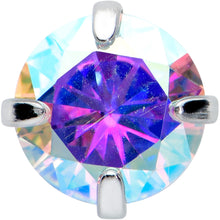 Load image into Gallery viewer, Aurora CZ Gem Round Top Barbell Tongue Ring
