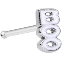 Load image into Gallery viewer, 20G 5/16 White Boo Halloween Nose Bone

