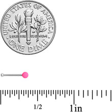 Load image into Gallery viewer, 20G 1/4 Pink Matte 2mm Nose Bone
