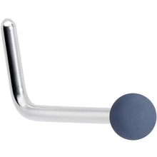 Load image into Gallery viewer, 20G 7mm Dark Grey Matte 2mm L Shaped Nose Ring

