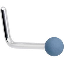 Load image into Gallery viewer, 20G 7mm Light Grey Matte 2mm L Shaped Nose Ring
