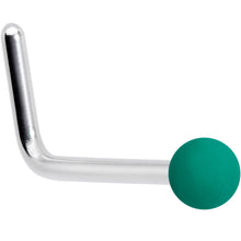 Load image into Gallery viewer, 20G 7mm Teal Matte 2mm L Shaped Nose Ring
