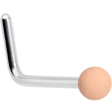 Load image into Gallery viewer, 20G 7mm Beige Matte 2mm L Shaped Nose Ring
