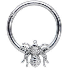 Load image into Gallery viewer, 16G 3/8 Creepy Insect Halloween Hinged Segment Ring

