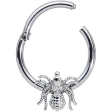 Load image into Gallery viewer, 16G 3/8 Creepy Insect Halloween Hinged Segment Ring
