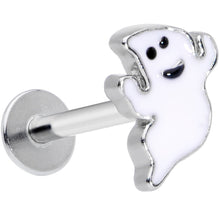 Load image into Gallery viewer, 16G 5/16 Happy Ghost Halloween Labret Monroe Tragus
