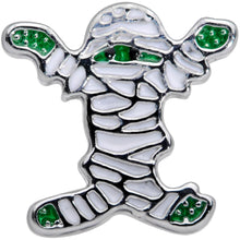 Load image into Gallery viewer, 16G 5/16 Green Mummy Halloween Labret Monroe Tragus
