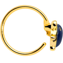 Load image into Gallery viewer, 20G 5/16 Gold Tone Black Mouse Nose Hoop
