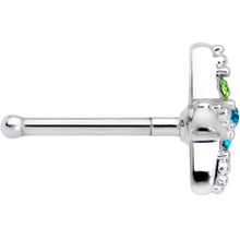 Load image into Gallery viewer, 20G 5/16 Blue Green Gem Glam Starfish Nose Bone
