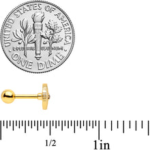 Load image into Gallery viewer, 16G 1/4 Clear Gem Gold Tone Sailors Compass Cartilage Tragus
