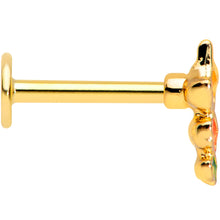Load image into Gallery viewer, 16G 5/16 Gold Tone Autumn Leaves Fall Labret Monroe Tragus
