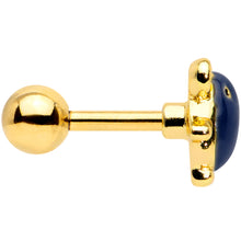 Load image into Gallery viewer, 16G 1/4 Gold Tone Black Mouse Cartilage Tragus Earring
