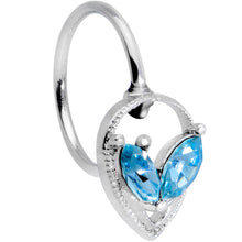 Load image into Gallery viewer, 20G 5/16 Aqua Gem Alien Nose Hoop
