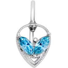 Load image into Gallery viewer, 20G 5/16 Aqua Gem Alien Nose Hoop
