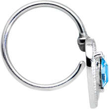 Load image into Gallery viewer, 20G 5/16 Aqua Gem Alien Nose Hoop
