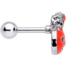 Load image into Gallery viewer, 16G 1/4 Cat Pumpkin Halloween Cartilage Tragus
