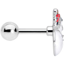 Load image into Gallery viewer, 16G 1/4 Aurora Gem Snowman Christmas Cartilage Tragus Earring
