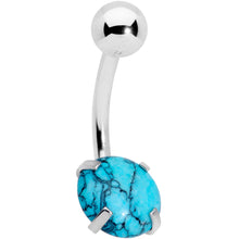 Load image into Gallery viewer, Clear Gem Faux Turquoise UV Glow Belly Ring Set of 4
