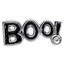 Load image into Gallery viewer, 16G 1/4 Clear Gem Black Boo Halloween Cartilage Tragus Earring
