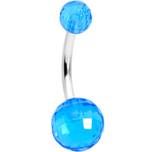 Load image into Gallery viewer, Clear Gem Star Moon Dangle Twister Blue Belly Ring Set of 3
