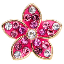 Load image into Gallery viewer, 16G 5/16 Purple Gem Gold Hue Fabulous Flower Labret Monroe Tragus
