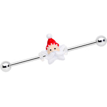 Load image into Gallery viewer, 14G Santas Beard Holiday Christmas Industrial Barbell 38mm
