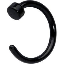 Load image into Gallery viewer, 20G 1/4 Black Simple Disc Nose Hoop
