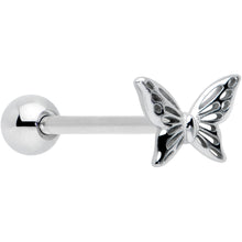 Load image into Gallery viewer, Open Wings Airy Butterfly Barbell Tongue Ring
