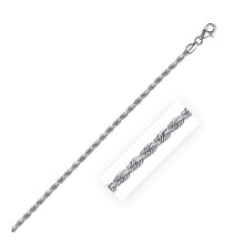 Load image into Gallery viewer, 2.5mm 14k White Gold Solid Diamond Cut Rope Chain
