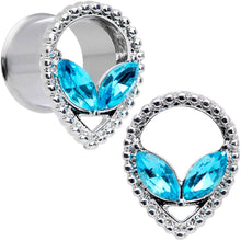 Load image into Gallery viewer, Aqua Gem Alien Double Flare Tunnel Plug Set
